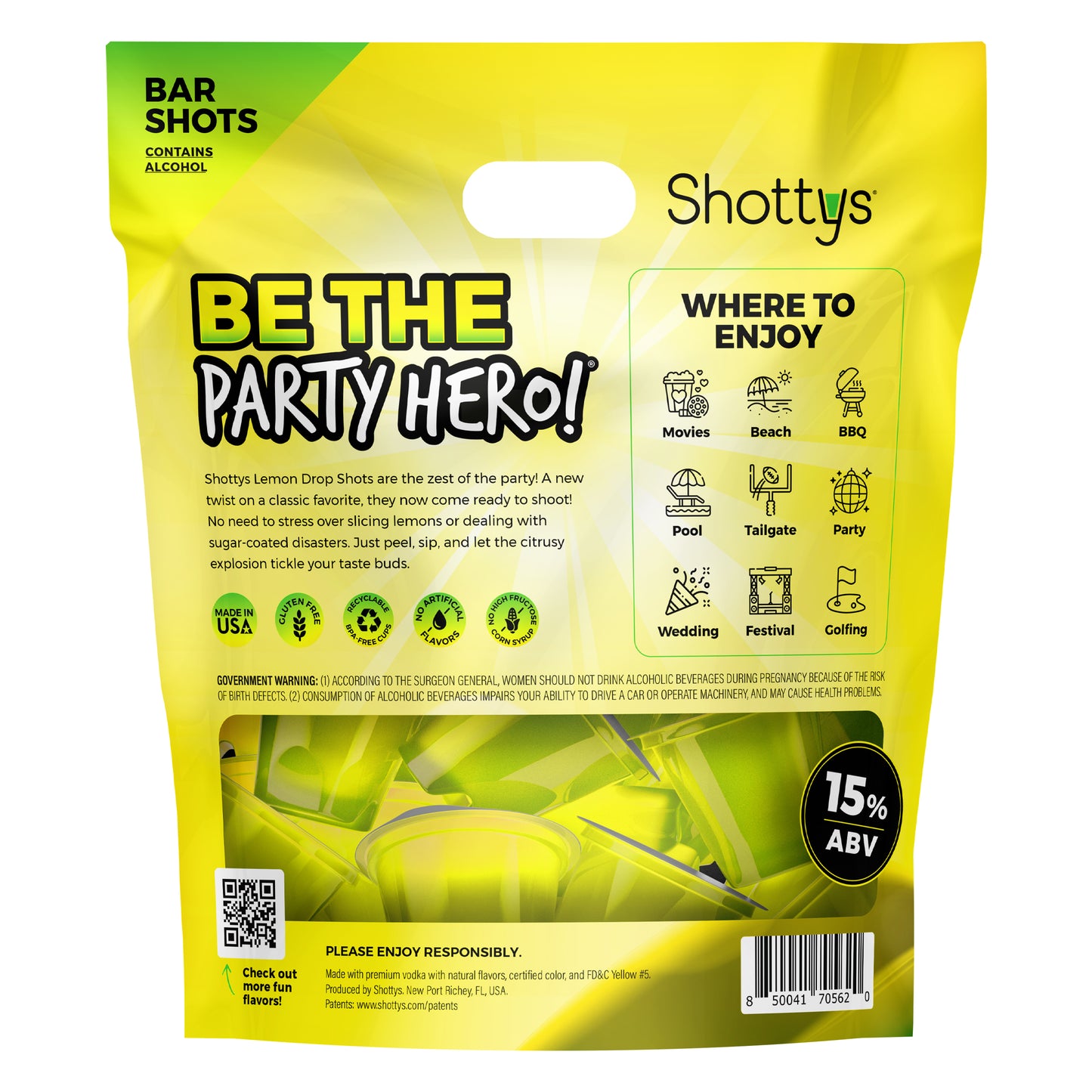 Lemon Drop Vodka Shots (8 shots)