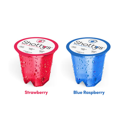 Strawberry/Blue Raspberry Gelatin Shots (8 shots)