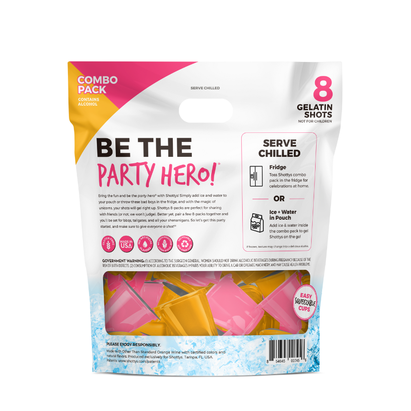 Strawberry Lemonade/Peach Mango Gelatin Shots (8 shots) - Shottys
