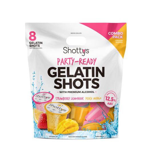 Strawberry Lemonade/Peach Mango Gelatin Shots (8 shots)