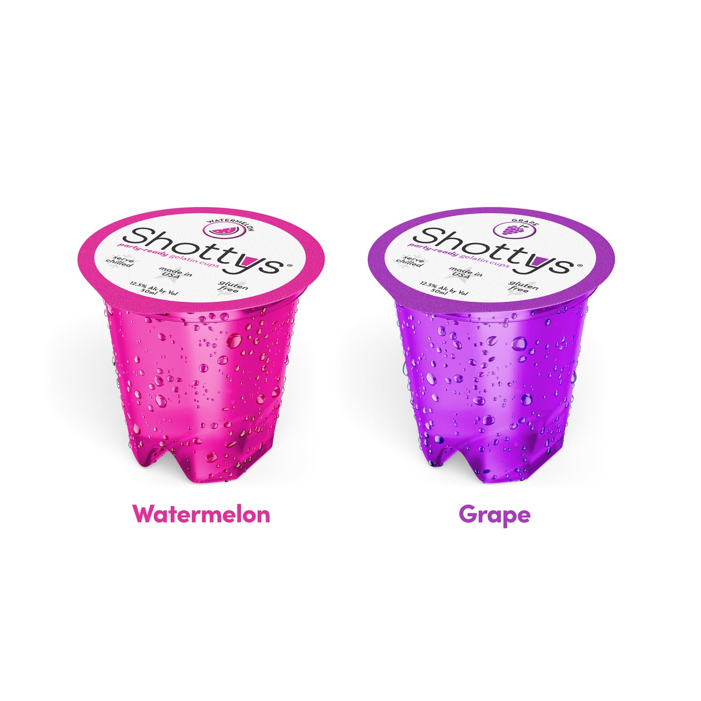 Grape/Watermelon Gelatin Shots (8 shots)